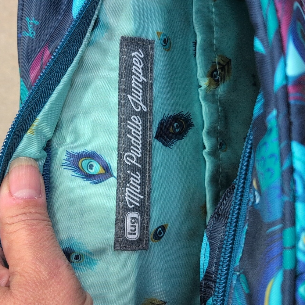 Lug Mini Puddle Jumper convertible Crossbody/Tote/Backpack. Peacock Teal - Picture 12 of 12